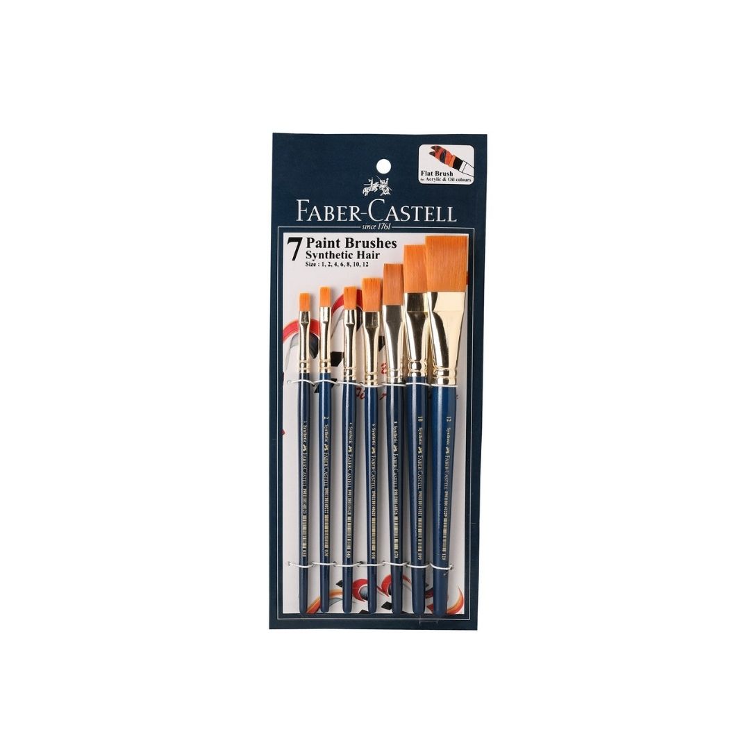 Faber-Castell Paint Brush Set Flat, Pack of