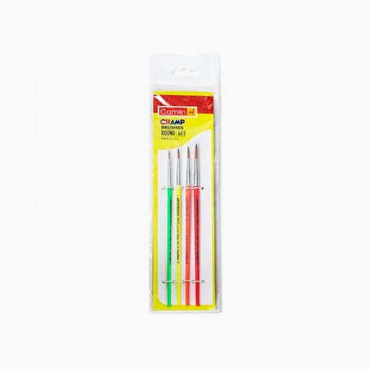 Camlin Champ Brush Set - Pack of 4 (Multicolor)