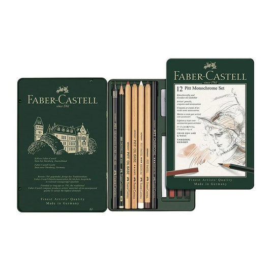 Faber-Castell Pitt Monochrome Set - Pack of 12