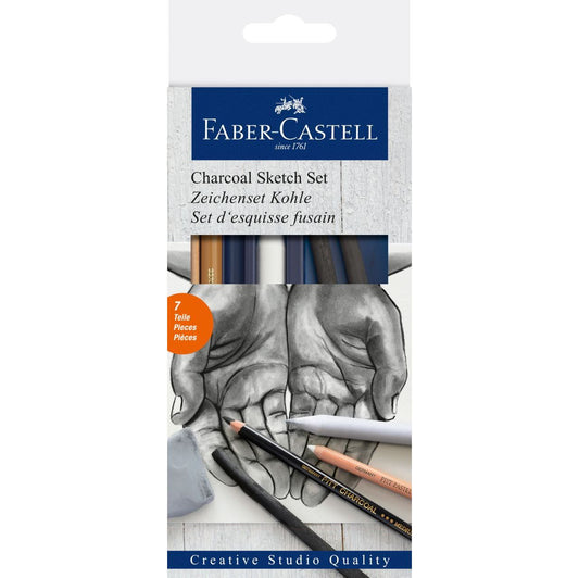 Faber-Castell Charcoal Drawing Set - Pack of 6