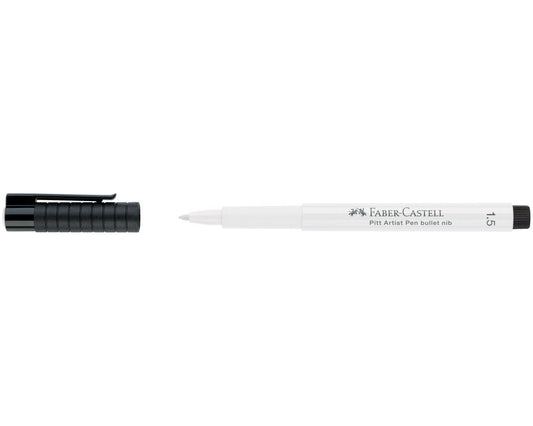 Pitt Artist Pen bullet nib 1.5 India ink pen, white