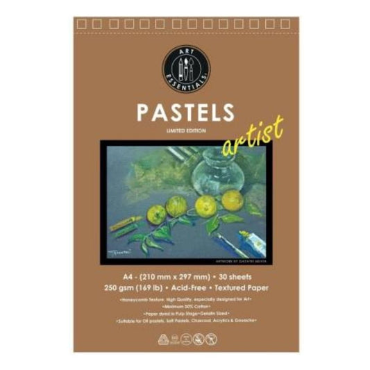 ART ESSENTIALS Pastel Artist A4 Dark Grey Honeycomb 250 GSM Spiral Album of 20 Sheets Sketch Pad  (20 Sheets)