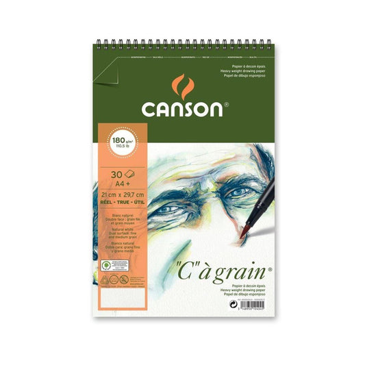 Canson C a' Grain 180 GSM A4+ Album of 30 Fine Grain Sheets