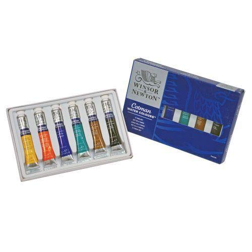 Winsor & Newton Cotman Water Colour Tubes- 8 ml (Viridian) Set of 6. Multi Finish