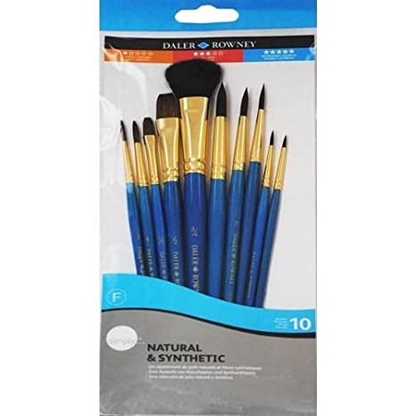 Daler Rowney SIMPLY WC NATURAL MIX SH 10 BRUSH SET