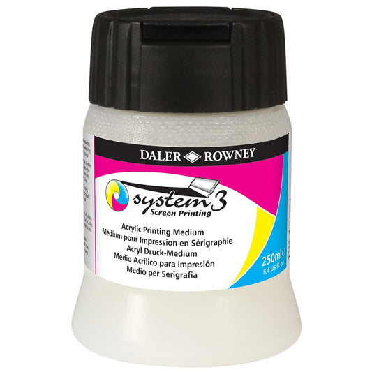 Daler Rowney System3 Acrylic Colour Screen Printing Medium (250ml)