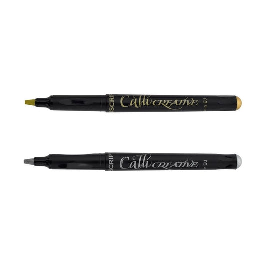 Manuscript Callicreative Metallic Gold & Silver Marker Pens - Medium