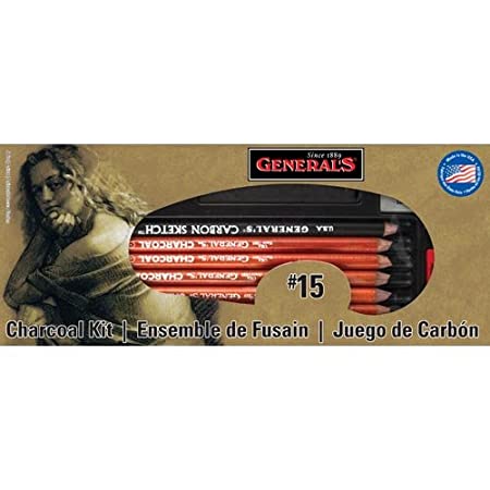 General's The Original Charcoal Drawing Kit - 15 Pieces