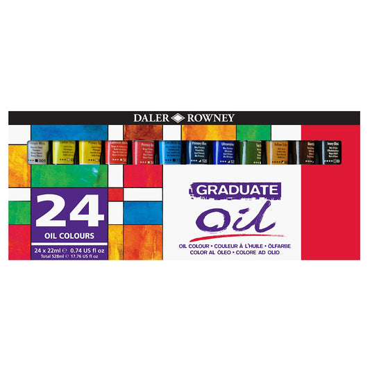 Daler-Rowney Graduate Oil Colour Paint Metal Tube Set (24x22ml)
