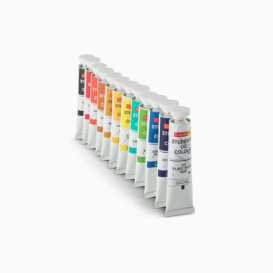 Camel Student Oil Color Box - 20ml tubes, 12 Shades  (Set of 12, Multicolor)