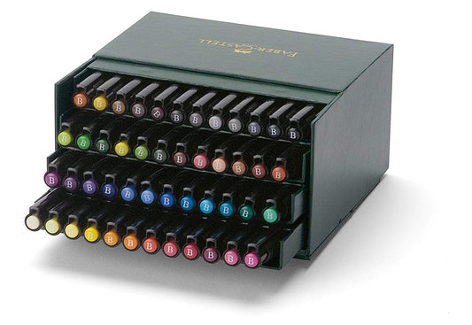 Faber Castell Pitt Artist Color Pen Brush Set - Pack of 48, B