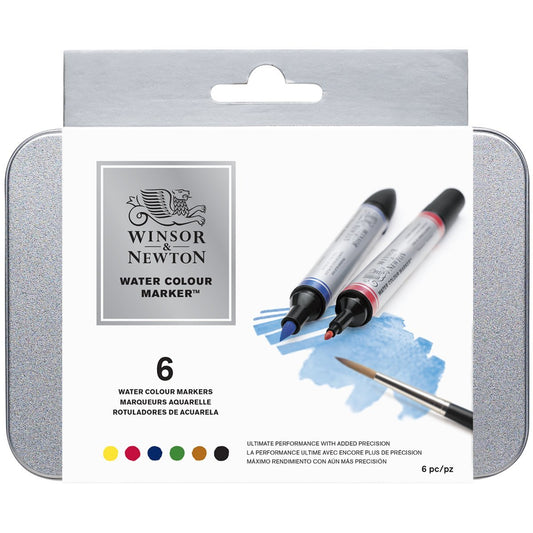 Winsor & Newton Water Color Markers - Set of 6