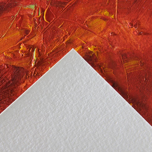 Canson Acrylic 32x41cm Natural White 400 GSM Painting Paper, Long Side Glued (Pad of 50 Sheets)