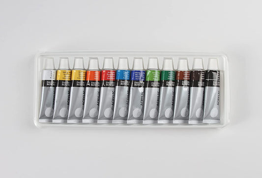 Daler Rowney- Daler Simply Acrylic Set of 12 x 12ml Tubes