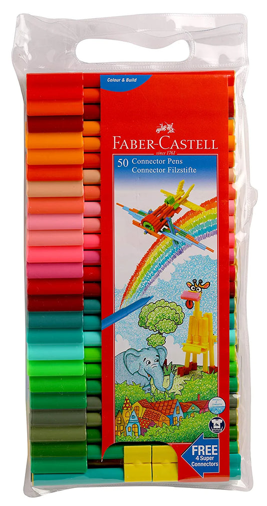 Faber-Castell Connector Pen Set - Pack of 50 (Assorted)