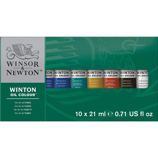 Winsor & Newton Winton Oil Color - 21ml, Set of 10 Tubes