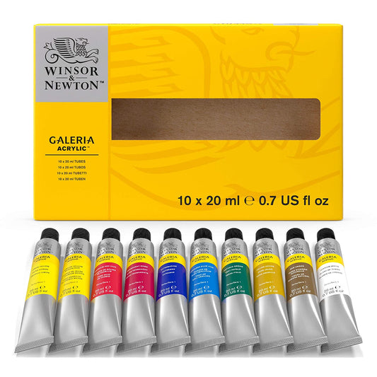 Winsor & Newton Galeria Acrylic 10 x 20ml Tube Paint Set