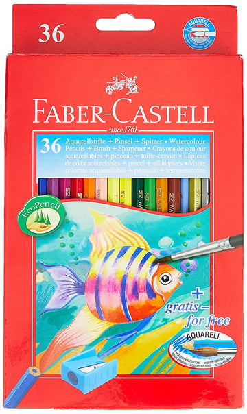 Faber-Castell Design Series Aquarelle Water Color Pencils - 36 Shades