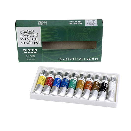 Winsor & Newton Winton Oil Color - 21ml, Set of 10 Tubes