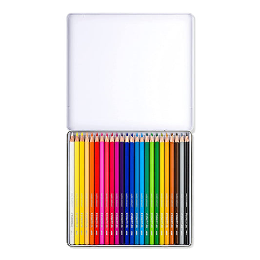 Staedtler Premium Watercolour Pencils 24 Colours in Metal Box Packing