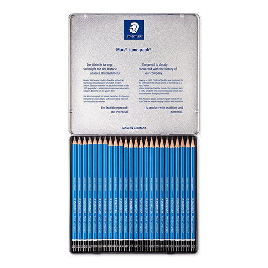 Staedtler Mars Lumograph in 24 Degrees from 10H to 12B Degree Pencil Set (Pack of 24)