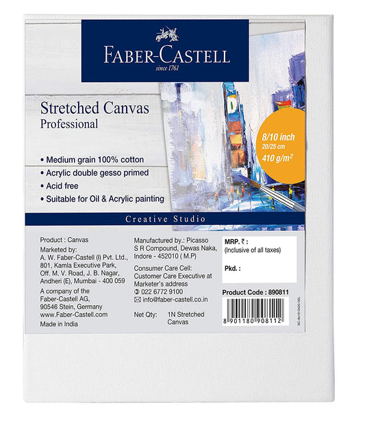 Faber-Castell 890811 Art Stretched Canvas Board