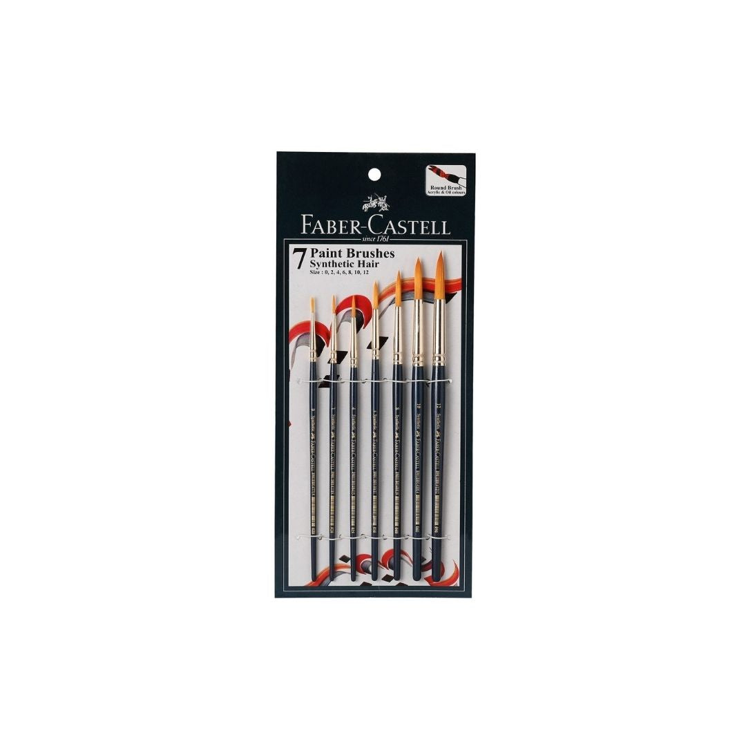Faber-Castell Paint Brush Set - Round, Pack of 7