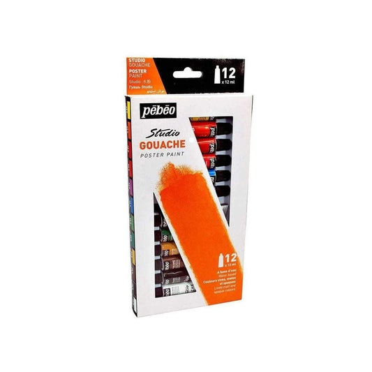 Pebeo Studio Gouache - New Set of 12 Colours