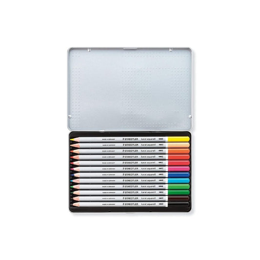 Staedtler Karat Aquarell Premium Watercolor Pencils - Set of 12 Colors