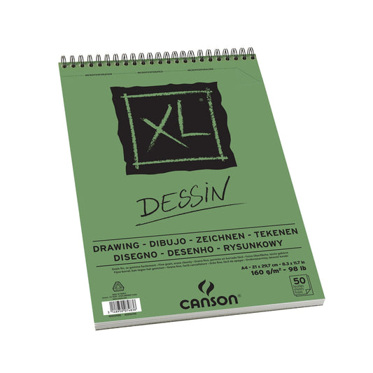 Canson XL Drawing Albums Spiral Bound On Short Side 160 GSM 21x29.7cm 1 pc