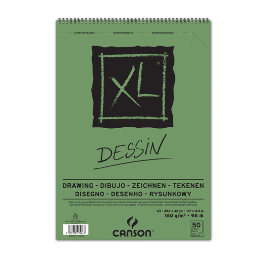 Canson XL Drawing Albums - spiralbound on short side 160 GSM 29.7x42cm 1 pc