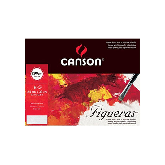 Canson Fine Arts Folder 24 x 32 cm Canvas Grain 290 GSM Figueras Drawing Paper (6 Sheets)