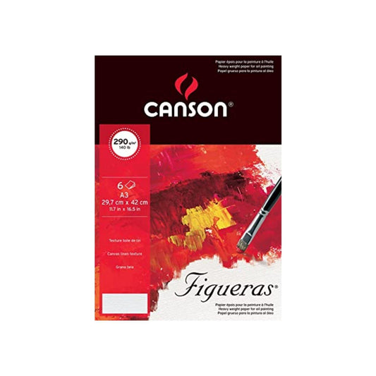 Canson Fine Arts Folder A3 Canvas Grain 290 GSM Figueras Drawing Paper (6 Sheets)