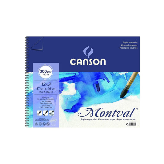 Canson Montval 300 GSM A4 Album of 12 Fine Grain Sheets