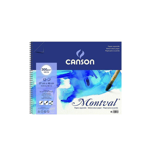 Canson Montval 30x40cm 300 GSM Watercolour Paper (Block of 12 Sheets)