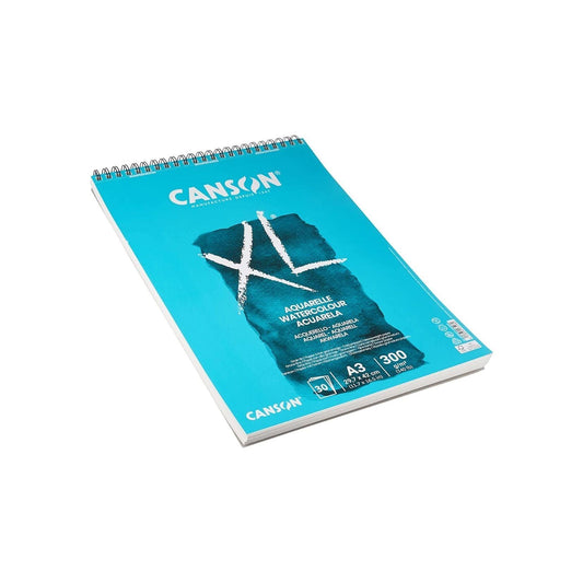 Canson Xl Sketch and Aquarelle Note Block, 300 GSM A3 size 30 Sheets, Spiral-Bound Pad