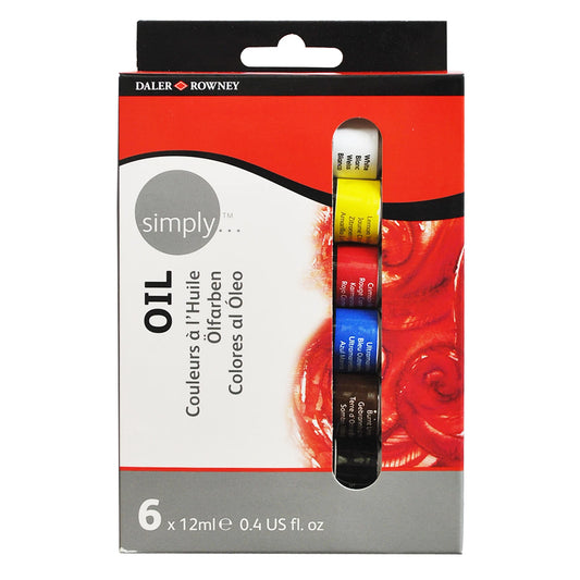 Daler-Rowney Simply Oil 6x12ml Set