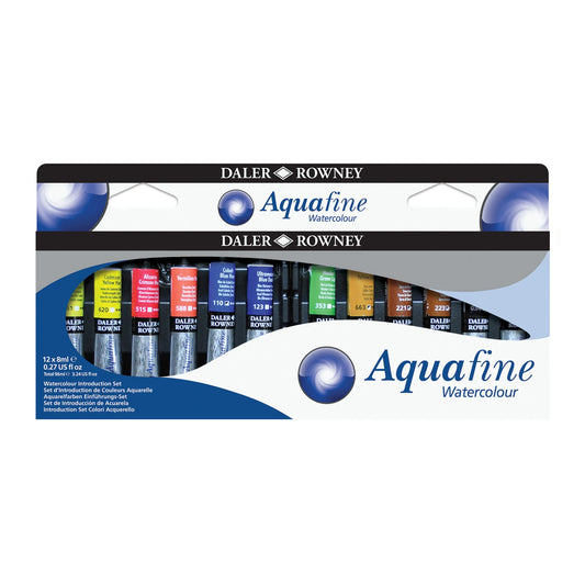 Daler-Rowney Aquafine Watercolour Introduction Set 12x8ml