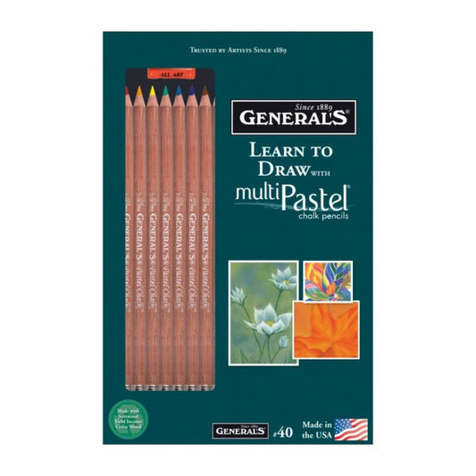 General's® Learn to Draw with MultiPastel® Chalk Pencils™ Kit
