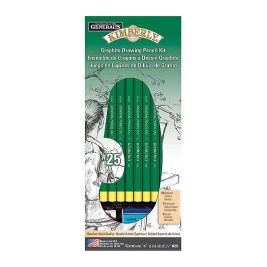 Generals Kimberly Graphite Drawing Pencil Kit - Pack of 12