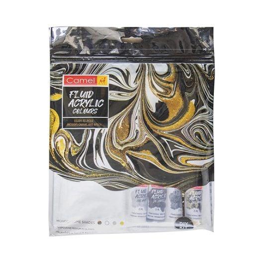 Camel Fluid Acrylic Kit - Monochrome Series