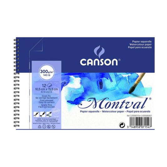 Canson Montval 300 GSM A5 Pack of 20 Fine Grain Sheets