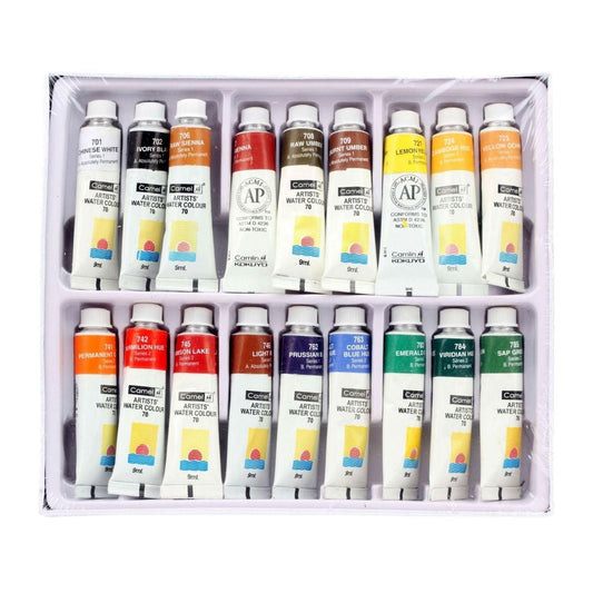 Camel Artists' Water Colours- 18 shades