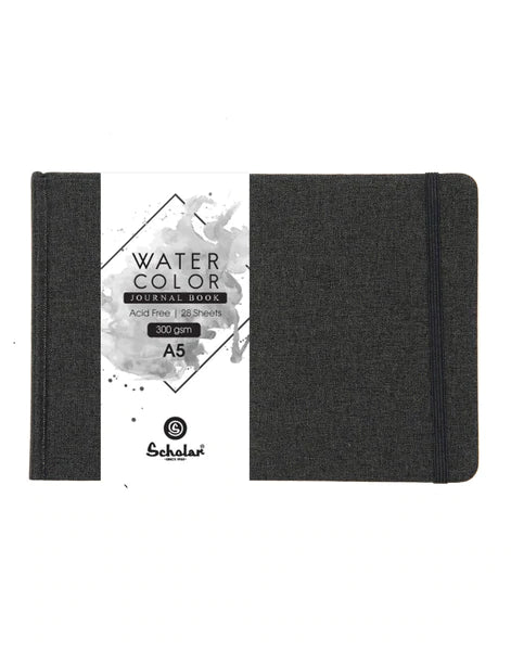 A5 WATERCOLOR JOURNAL (BLACK) - 300 GSM