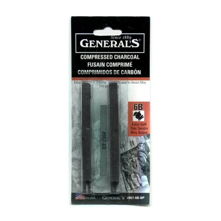 General Compressed Charcoal Stick 6B