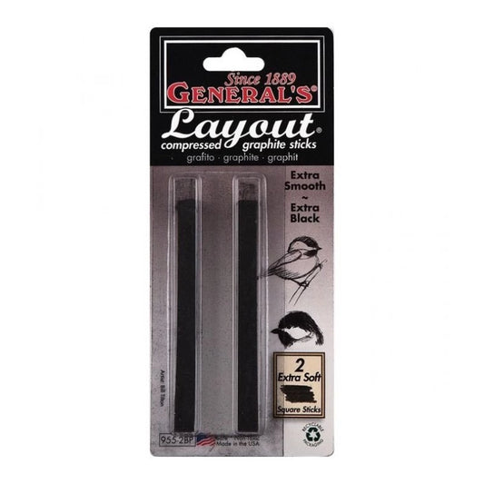 GENERAL'S LAYOUT COMPRESSED GRAPHITE STICK - EXTRA BLACK