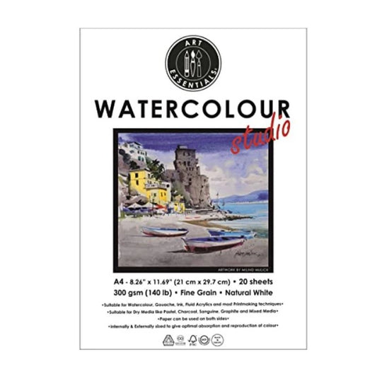 Art Essentials Watercolour Studio A4 (21 cm x 29.7 cm) Pad of 20 Sheets