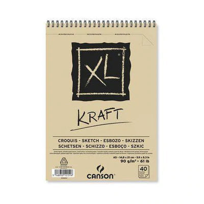 CANSON XL KRAFT LINED PAPER ALBUMS SPIRALBOUND ON THE SHORT SIDE