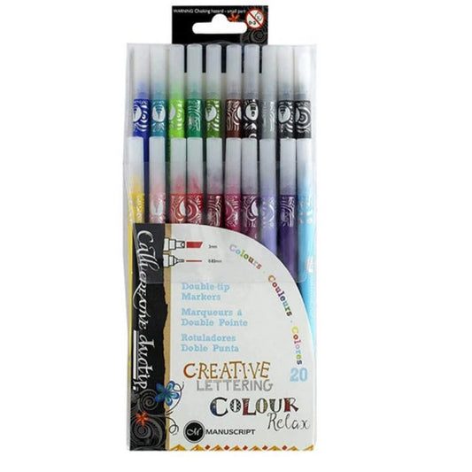 Manuscript Callicreative Duo Tip Pens 20 Per Package - ( Pack Of 1)