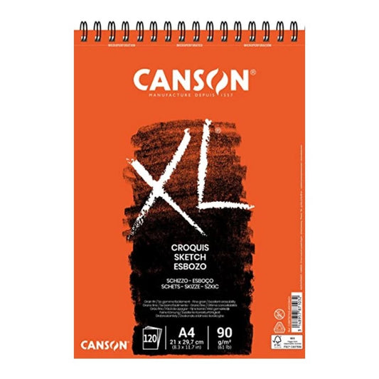 Canson XL/787103 Sketch and Drawing Pad A4 90 g/sqm 120 Sheets Natural White Ivory